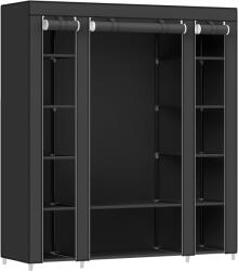 Klubfotel Szövet gardrób (hordozható) - fekete