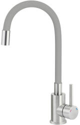  Luno mosogató csaptelep flexibilis kifolyóval, szálcsiszolt acél/szürke (BOC_S720)