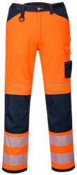 Portwest PW340 Jól láthatósági munkásnadrág narancs-navy (PW340ONR36)
