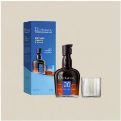 Dictador 20 éves rum ajándékcsomag 1 pohárral (0, 7L / 40%) - drinkmix