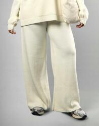 Boohoo Klasszikus Krémszínű Kötött Nadrág Széles Szárú Magas Derekú Boohoo 44