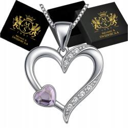 Mennica Świdnicka Nyaklánc Ezüst 925 Szív medál cirkóniákkal Női ajándék