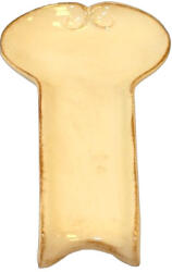 Vanilia Kerámia Romantikus lapos fakanáltartó, natúr, kerámia, kézzel festett-12, 5x25x3cm (V-K-27-11)