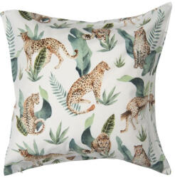 Clayre & Eef Textil párnahuzat 45x45cm, 100% polyester, leopárdos - perfectodekor
