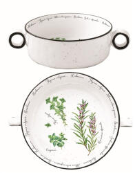 Easy Life Nuova R2S Porcelántál füllel 12cm, Herbarium