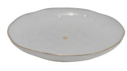 Gehlmann Fenyős porcelántányér fehér, kis arany fenyővel, 19, 5x19, 5x2cm (22402184)