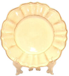 Vanilia Romantikus desszerttányér, natúr, kerámia, kézzel festett (V-K-27-26)