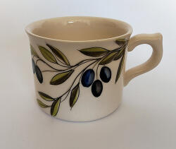 Vanilia Violin olajbogyós óriás bögre, kerámia, kézzel festett 5dl (V-K-36-09)