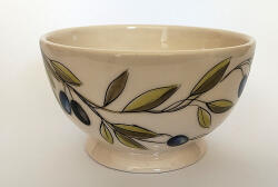 Vanilia Kerámia Violin olajbogyós műzlistál, 0, 6l , kerámia, kézzel festett (V-K-36-12-01)