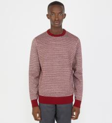 Tommy Hilfiger Bordó Pulóver Geometrikus Mintával (XL) (TT0TT03751)