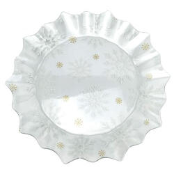 Dakls Üvegtányér 29, 5x29, 5x2, 2cm, hókristályos (DOR21015)