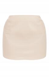 Prettylittlething Krémszínű Miniszoknya Öko Cipzáras Bőr Prettylittlething 44