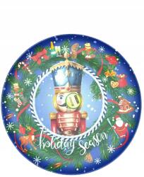  Karácsonyi desszertes tányér sötétkék diótörő (158787)