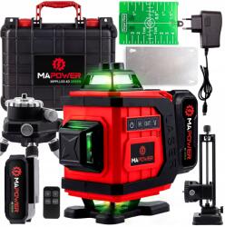 MAPOWER Lézeres Vízmérték Keresztlézer 360 4D Zöld Elektronikus Kompenzátor (MPLL03)