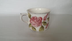 Vanilia Domború mintás óriás bögre, virágos bordó, kerámia, kézzel festett 5dl (V-K-30-09)