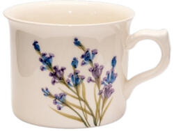 Vanilia Romantikus festett óriás bögre, levendula, kerámia, kézzel festett 500ml (V-K-28-09)