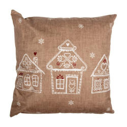 Clayre & Eef Párnahuzat 45x45cm, polyester, Gingerbread Bliss (GBB22)