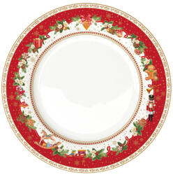Easy Life Christmas Memories porcelán lapostányér 26, 5cm