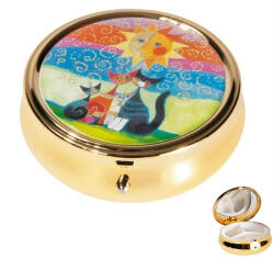 Fridolin Gyógyszeres fémdoboz 3 fakkos, 6x2, 1cm, Rosina Wachtmeister: Momenti di felicita