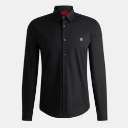 HUGO BOSS Slim-Fit Logo Shirt - Black 001
