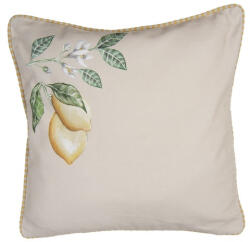 Clayre & Eef Párnahuzat 40x40cm, 100% pamut, Lemons & Leafs - perfectodekor