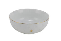 Gehlmann Fenyős porcelántálka fehér, kis arany fenyővel, 14, 5x14, 5x6cm (22402186)