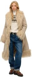 SUPERDRY Палто Superdry Long Afghan coat - Beige (Taupe)