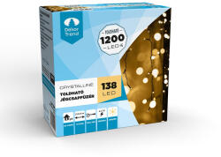 DekorTrend Crystalline toldható LED jégcsapfüzér 2, 0x0, 9 m 138 db MELEG FEHÉR LED-del, fekete kábellel (KAT_214)