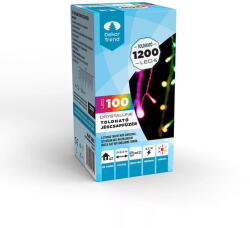 DekorTrend Crystalline toldható LED jégcsapfüzér, 3x0, 4 m, 100 db MULTI LED, átlátszó kábel (KAT_203)