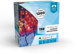 DekorTrend Crystalline toldható LED jégcsapfüzér 2, 0x0, 9 m 138 db HIDEG FEHÉR LED-del, fekete kábellel (KAT_215)