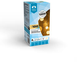 DekorTrend Crystalline toldható LED jégcsapfüzér 3, 0x0, 4 m, 100 db MELEG FEHÉR LED, fekete kábel (KAT_204)