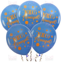  Boldog névnapot lufi kék színű 30cm (5db/csomag)