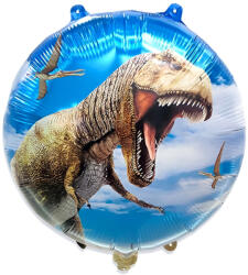  T-rex Dinoszaurusz mintás fólia lufi 45cm