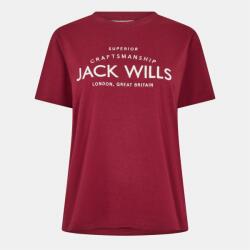 Jack Wills Дамска тениска Jack Wills Forstal Boyfriend T-Shirt Ladies - Wine