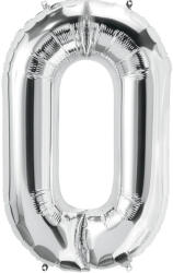  0-ás Szám Óriás Fólia Lufi Ezüst 105cm