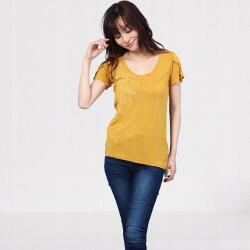 Desigual Mustársárga Kötött Póló Hátul (L) (328306)