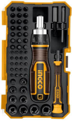 INGCO racsnis bit és csavarhúzó készlet, 55 darabos (HKSDB0558)