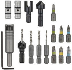 wolfcraft FlipBit fúró és csavarozó készlet, 17 részes (3086000)