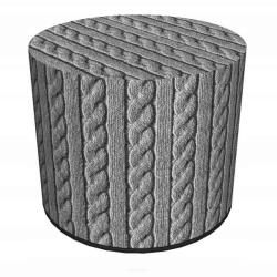 Bertoni codura puff vízálló otthonra és kertbe, henger mintás puff (5905342644309)