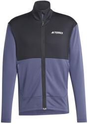 adidas Поларено яке Adidas Men's Terrex Fleece Long Sleeve Slim Fit Performance Running Jacket - Navy/Black