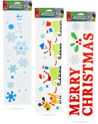 Family Collection Karácsonyi ablakdekoráció - gél - 49, 5 x 15 cm - 3 féle (GL718)