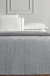Tivolyo Home PETRA gyapjú ágytakaró párnákkal, díszdobozban Szürke / Grey Szett franciaágyra