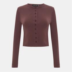 I Saw It First Фланелка с дълъг ръкав I Saw It First Long Sleeve Rib Button Top - Brown
