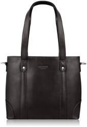 Paolo Peruzzi női bőr shopper válltáska | sötétbarna