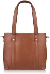 Paolo Peruzzi női bőr shopper válltáska | konyakszínű