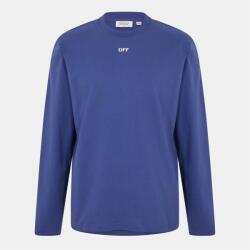 Off White Тениска Off White Men's Skate Long Sleeve T-Shirt - Dark Blue-White