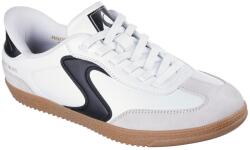 Skechers Маратонки Skechers Women's Duraleather and Suede Overlay Bungee Low-Top Trainers - White/Black