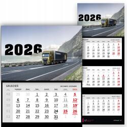 Háromrészes Naptár 2026 Év Függő Irodai Falra Sofőr Minták (Kalendarz 2026 Dla Kierowcy Mix Wz)