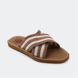 Wheres That From Сандали Wheres That From Women's Woven Flat Sandals - Mocha