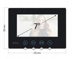 Eura Video Kaputelefon Eura VDP-42A3 Gamma 1080 P Full Hd (VDC-60RU VDA-40A3 black VDA-06A3 black)